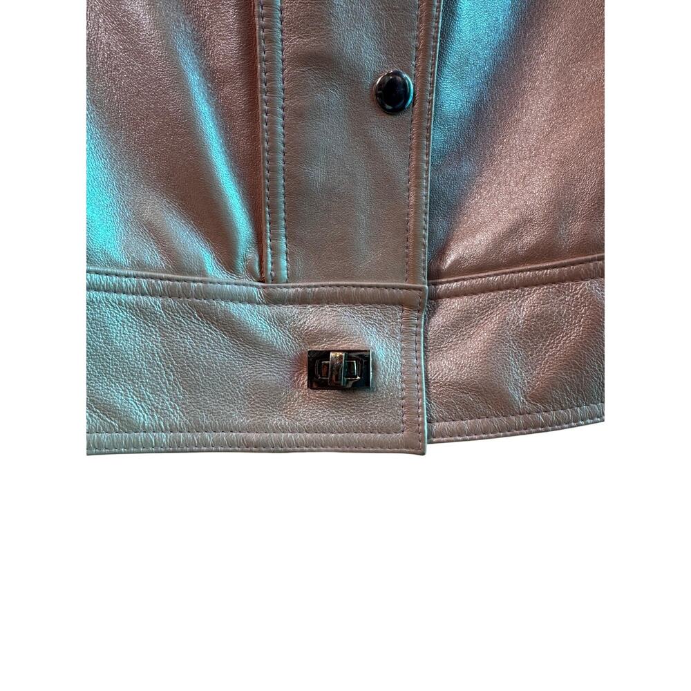 $279 S600 West Pearlescent Pale Pink Leather Vest Small NWOT - Picture 3 of 5